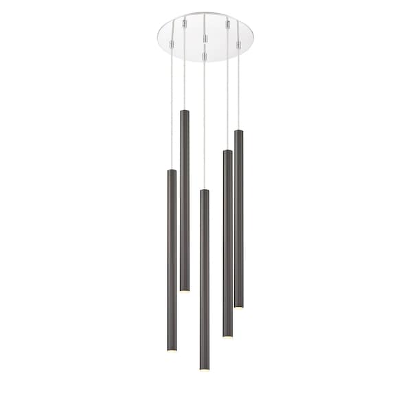 Forest 5 Light Island/Billiard, Chrome & Pearl Black